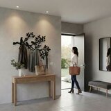 Wallxpert metalni zidni čiviluk 3017, razgranato drvo sa listovima i pticama, 60 cm, crni Cene