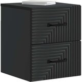  Stenski nočni omarici s predalom 2 pcs Črna 34,5 x 33 x 40 cm, (5000209592) | Shoptok.si