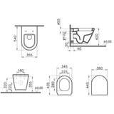 Vitra 7063-003-6286 integra viseča wc školjka z wc desko | Shoptok.si