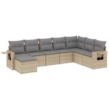 Maison Chic Seti vrtnega pohištva - Vrtna garnitura - Vrtni pohištvo set 8-delna z blazinami bež poli ratan, (21799709) | Shoptok.si