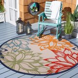 Lesnina XXXL PREPROGA ZA ZUNANJO UPORABO Floral 120 cm tkano večbarvno, bela | Shoptok.si
