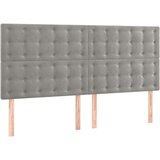  Uzglavlje svjetlosivo 200x5x118/128 cm baršunasto | shoptok.hr
