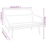  Klupa ružičasta 110 x 76 x 80 cm baršunasta | shoptok.hr