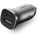 Ugreen avtopolnilec USB + USB-C PD 18W siv - box Cene