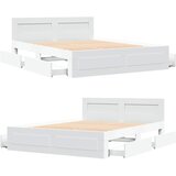  Krevetna konstrukcija s uzglavljem 2 pcs Bijeli 150 x 200 cm | shoptok.hr