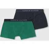 Tommy Hilfiger Bombažne otroške boksarice 2-pack zelena barva