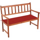 vidaXL Vrtna klupa s jastukom 120 cm od masivnog bagremovog drva | shoptok.hr