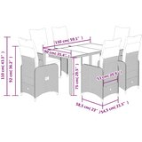  7-dijelni vrtni bistro set od poliratana s jastucima sivi | shoptok.hr