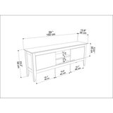 Hanah home tv polica verde modern black oud oak | ePonuda.com