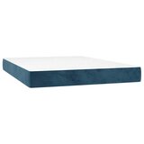  Krevet s oprugama i madracem tamnoplavi 140x200 cm baršunasti | shoptok.hr