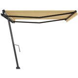  Samostojeća tenda na ručno uvlačenje 400 x 350 cm žuto-bijela | shoptok.hr