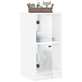  Bočni ormarić sa staklenim vratima bijeli 35x37x75,5 cm | shoptok.hr