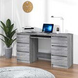 vidaXL pisalna miza siva sonoma 140x50x77 cm konstruiran les | Shoptok.si