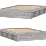  Kreveta siva boja hrasta 135 x 190 cm bračni | shoptok.hr