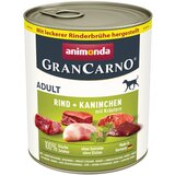  Ekonomično pakiranje animonda GranCarno Original 24 x 800 g - Govedina i kunić s biljem | shoptok.hr