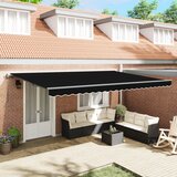 vidaXL Automatska uvlačiva tenda Crna 500x300 cm, Zamjena tkanine za tenda 5x3 m Crna Cijene