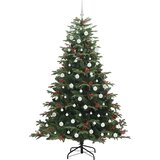 vidaXL Umestno božično drevo Zelena 210 cm PVC, kovina in plastika | Shoptok.si
