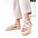 Beige Platform Espadrille Sandals Verata | Shoptok.si