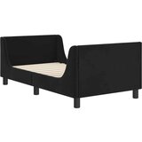  Otroški posteljni okvir z vznožjem Črna 80 x 160 cm Žamet, (5000104808) | Shoptok.si