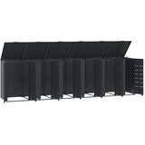 vidaXL Lopa za smetnjak za 6 smetnjakov antracitna 414x79x117 cm jeklo | Shoptok.si