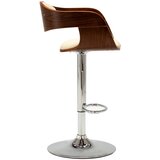Furnova Barski stolček krem ukrivljen les in umetno usnje, (21949193) | Shoptok.si