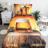 Jerry Fabrics Jantarna enojna bombažna posteljnina 140x200 cm Beer – | Shoptok.si