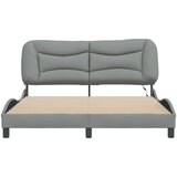  Okvir kreveta s LED svjetlima svjetlosivi 160x200 cm od tkanine | shoptok.hr