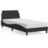 Furnova Posteljni okvir z vzglavjem brez vzmetnice črn 90x200 cm žamet, (21933980) | Shoptok.si