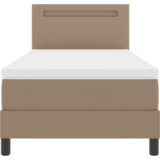  Postelja z vzmetnico Kapučino 90 x 200 cm Umetna koža, (5000125825) | Shoptok.si