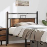  Posteljno vzglavje rjavi hrast 107 cm inženirski les in jeklo, (21829241) | Shoptok.si