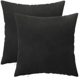  Jastuk s jastukom HEERLEN 2 kom. Crna Baršun - Crna 35 x 35 cm 2 | shoptok.hr
