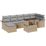  Sjedeća garnitura za vrt 8 kom. Bež Poli ratan 100 x 55 x 73 cm | Shoptok.si