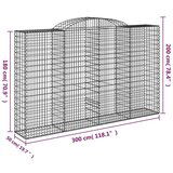  Lučne gabionske košare 5 kom 300x50x180/200cm pocinčano željezo | shoptok.hr
