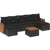  The Living Store Vrtna sedežna garnitura 8-delna z blazinami črn poli ratan - Vrtna Sedežna Garniture, (21453239) | Shoptok.si