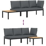 vidaXL 2-dijelni set vrtnih sofa s jastucima crni aluminijski | shoptok.hr