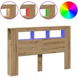  LED uzglavlje boja hrasta artisan 160x18,5x103,5 cm drveni | shoptok.hr