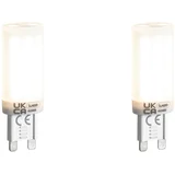 Set van 2 G9 3-staps dimbare LED lampen opaal 4.5W 500 lm 4000K