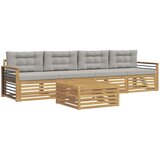  Set vanjskih sofa 5 kom. Bijela i svjetlosiva 79 x 79 x 37 cm | shoptok.hr