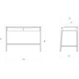 The Beds Kozmetična miza iz masivnega hrasta 57x110 cm Twig – | Shoptok.si