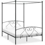  Okvir za krevet s nadstrešnicom sivi metalni 140 x 200 cm | shoptok.hr