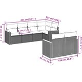 vidaXL 7-dijelni set vrtnih sofa sivi od poliratana | shoptok.hr