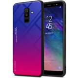 Cadorabo Ohišje, združljiv s Samsungom v vijolični - rdeči - dvobarvni zaščitni pokrov iz silikona TPU in hrbta iz kaljenega stekla, (20570517) Cene