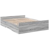 vidaXL Posteljni okvir s predali siva sonoma 135x190cm inženirski les, (21128450) Cene