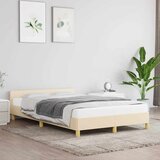 Maison Chic Posteljni okvir - Dvoposteljna postelja - Zakonska postelja brez vzmetnice krem 120x200 cm blago-J12167, (21762595) | Shoptok.si