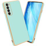Cadorabo Ohišje, združljivo z Oppo Reno4 PRO in bleščeča metina zelena - zlata - Zaščitni ovitek iz prožnega silikona TPU in z zaščito kamere, (20860586) | Shoptok.si