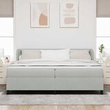 s opruga kutije Svjetlosiva 200 x 200 cm Baršun | shoptok.hr