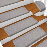  Prostirke za stepenice 15 kom 65x21x4 cm svijetlo sive pravokutne rubove | shoptok.hr