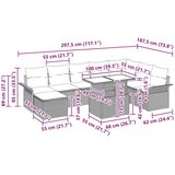  9-delni set vrtne sofe s blazinami Bež Poli Rattan | Shoptok.si