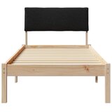  Okvir kreveta Smeđa i crna 80 x 200 cm Masivna borovina | Eponuda.ba