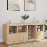 vidaXL Komoda z LED lučkami sonoma hrast 164x37x67 cm | Shoptok.si